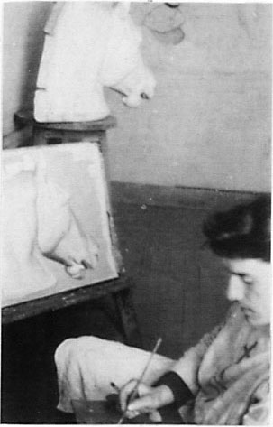 Foré en cours de peinture, 1947.