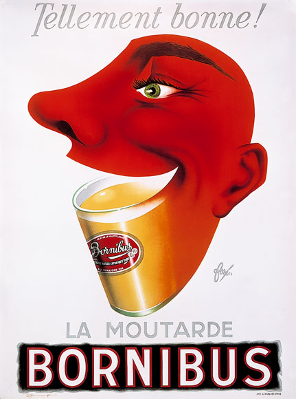 Affiche pour la moutarde Bornibus, 1954.