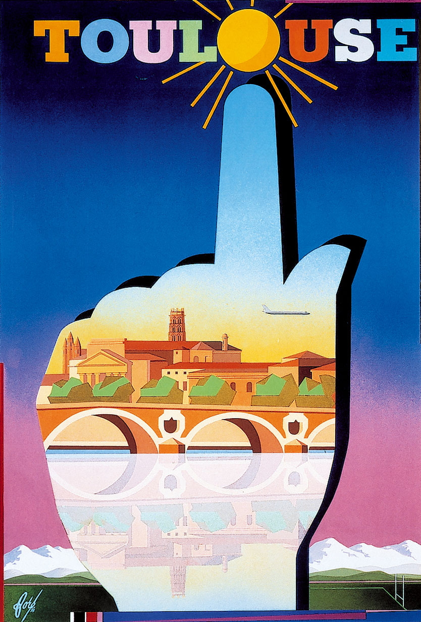 Affiche réalisée pour la ville de Toulouse, 1993.
